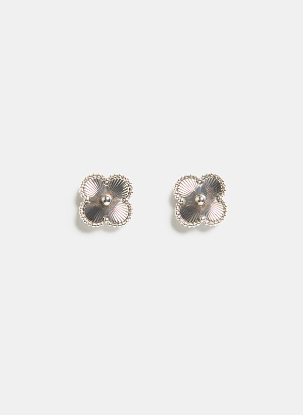 laura Textured Clover Earrings