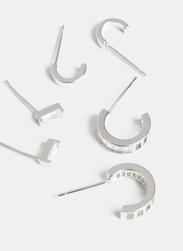 Laura Three-Piece Stud Earrings Set