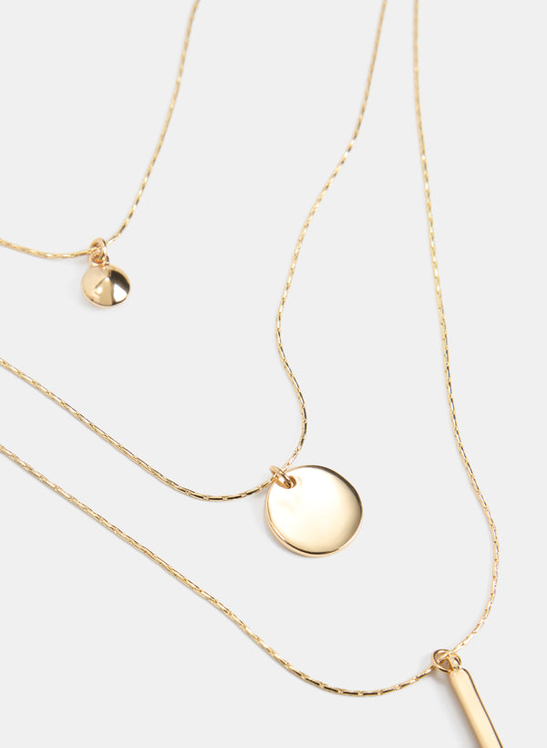 Laura Three-Row Pendant Necklace