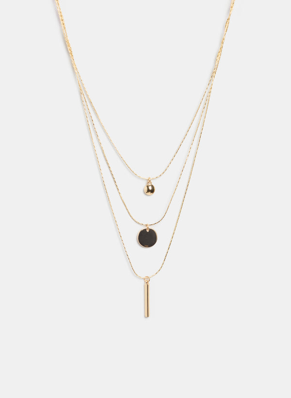 laura Three-Row Pendant Necklace