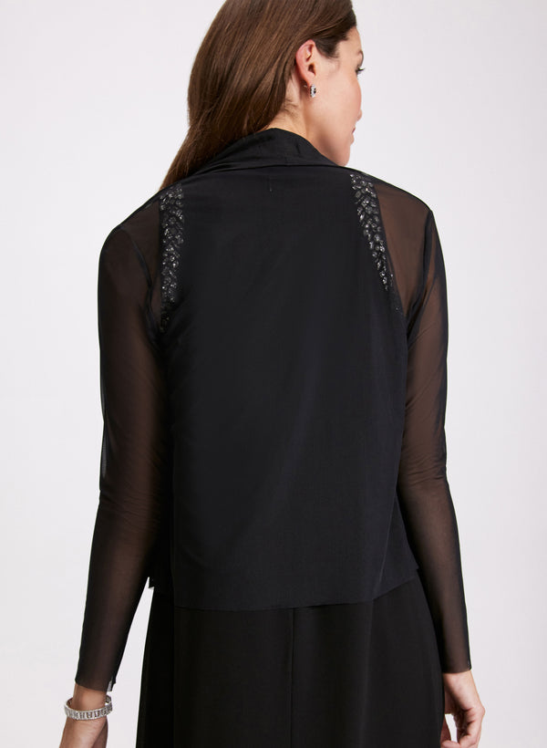 Laura Tie Hem Mesh Cover-Up