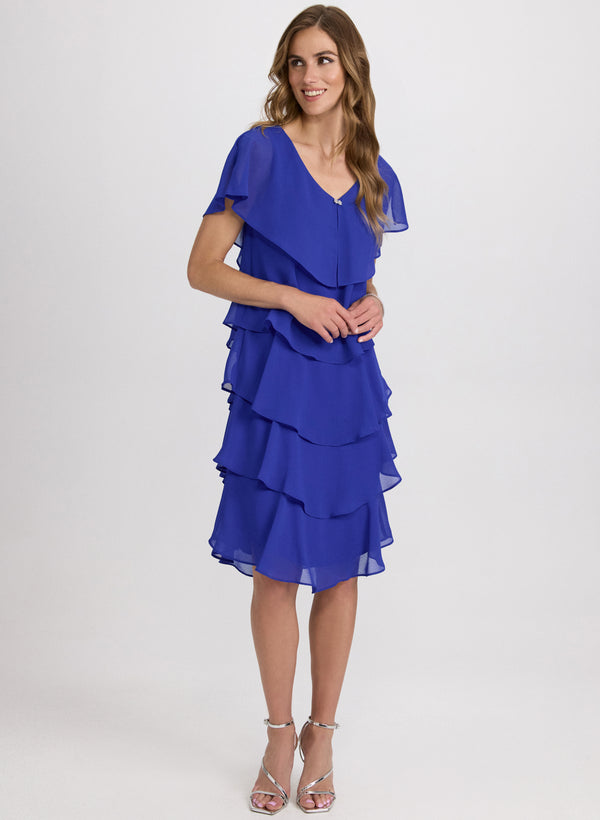 laura Tiered Chiffon Dress