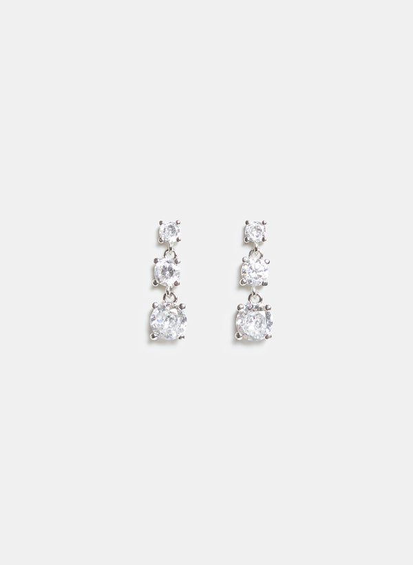 laura Tiered Cubic Zirconia Earrings