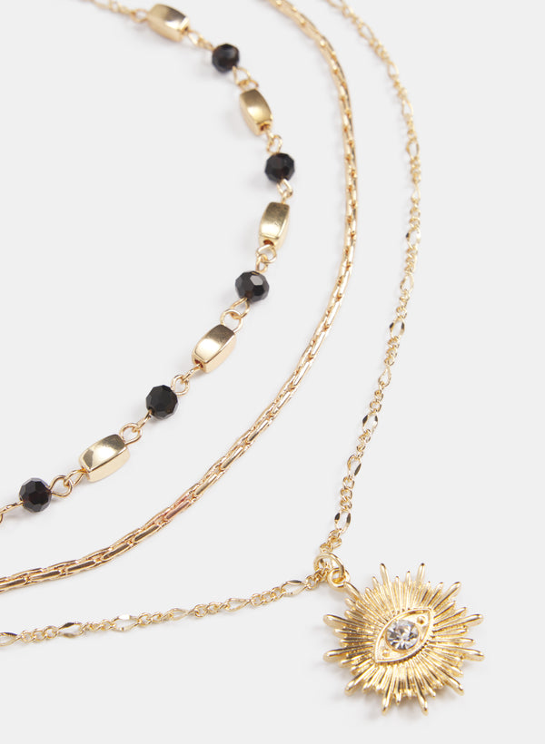 Laura Tiered Mixed Chain Necklace