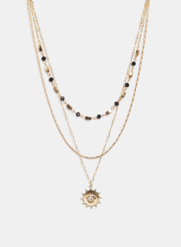 laura Tiered Mixed Chain Necklace