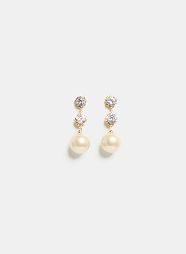 laura Tiered Pearl Earrings