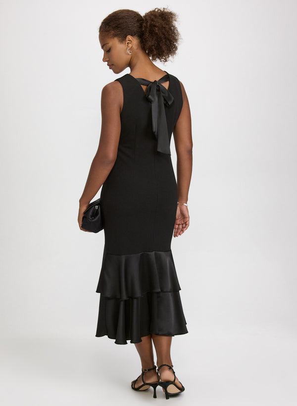 Laura Tiered Satin Detail Dress