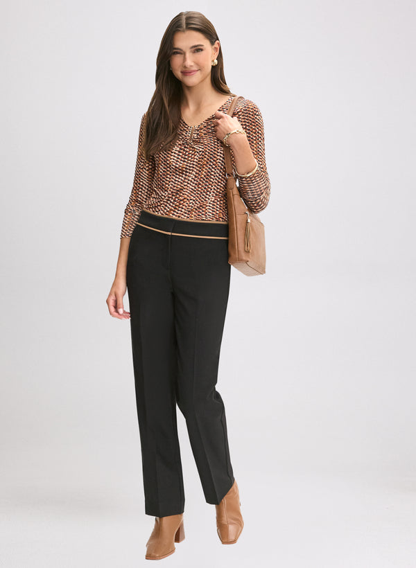 Laura Tile Print U-Ring Top