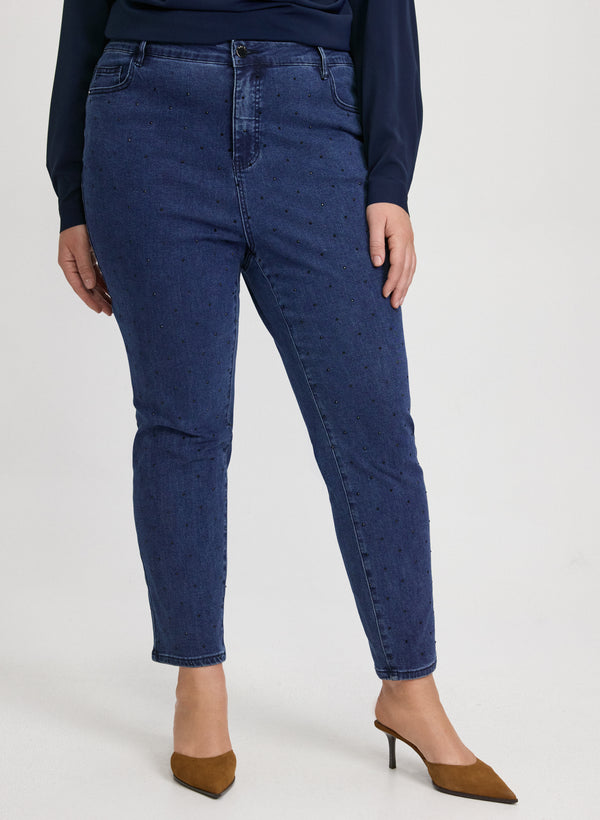 laura Tonal Stone Embellished Jeans