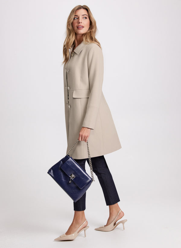 Laura Tricotine Shirt Collar Coat