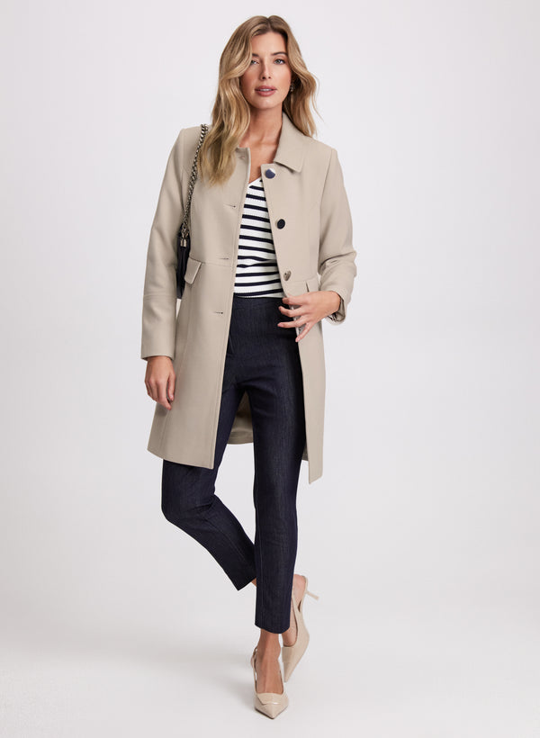 Laura Tricotine Shirt Collar Coat