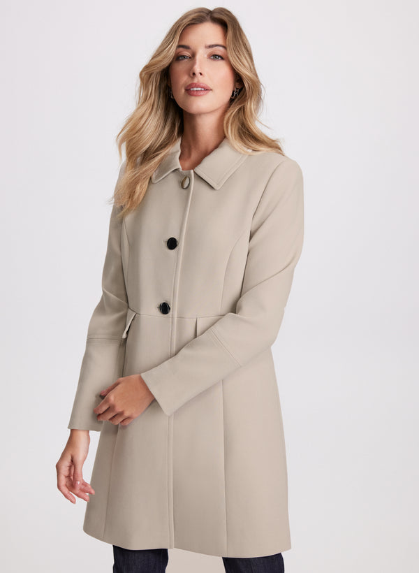 laura Tricotine Shirt Collar Coat