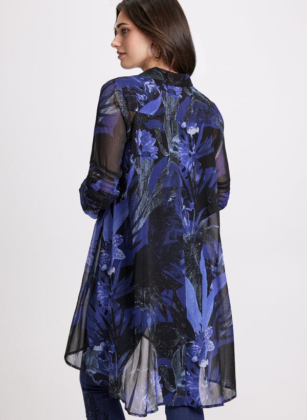 Laura Tropical Button-Down Blouse