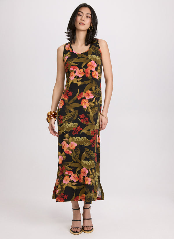 laura Tropical Jersey Maxi Dress