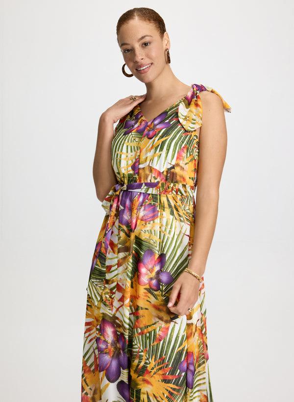 Laura Tropical Print Maxi Dress