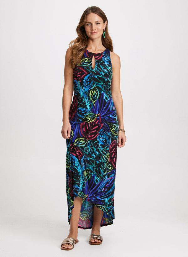 laura Tropical Print Maxi Dress