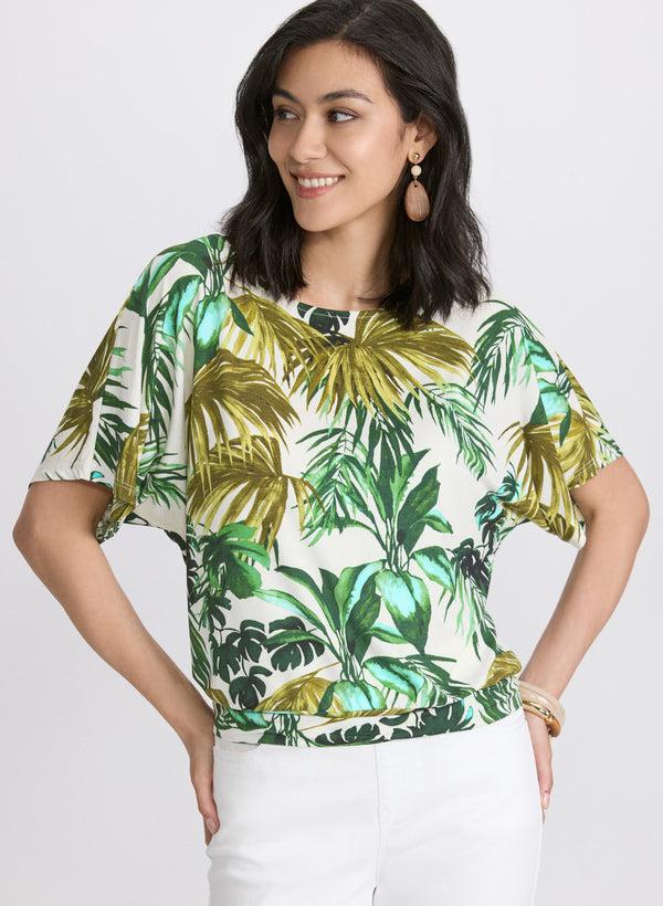 laura Tropical Print Top