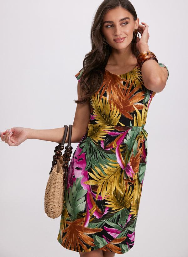 Laura Tropical Tie-Waist Dress