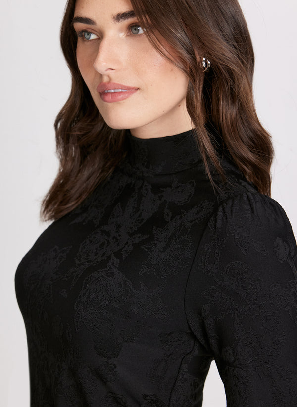 Laura Turtleneck Elbow Sleeve Top