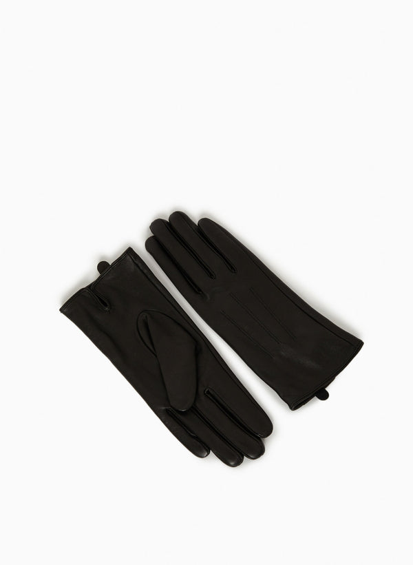 laura Two-Tone Leather Gloves