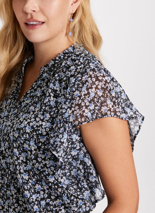 Laura V-Neck Floral Blouse