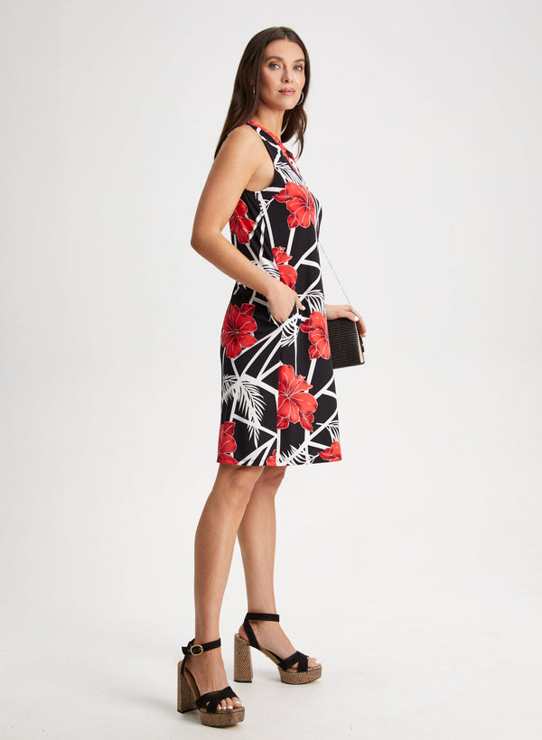 Laura V-Neck Floral Print Dress