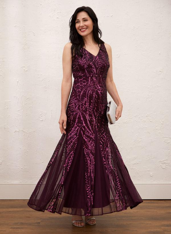 laura V-Neck Sequin Dress