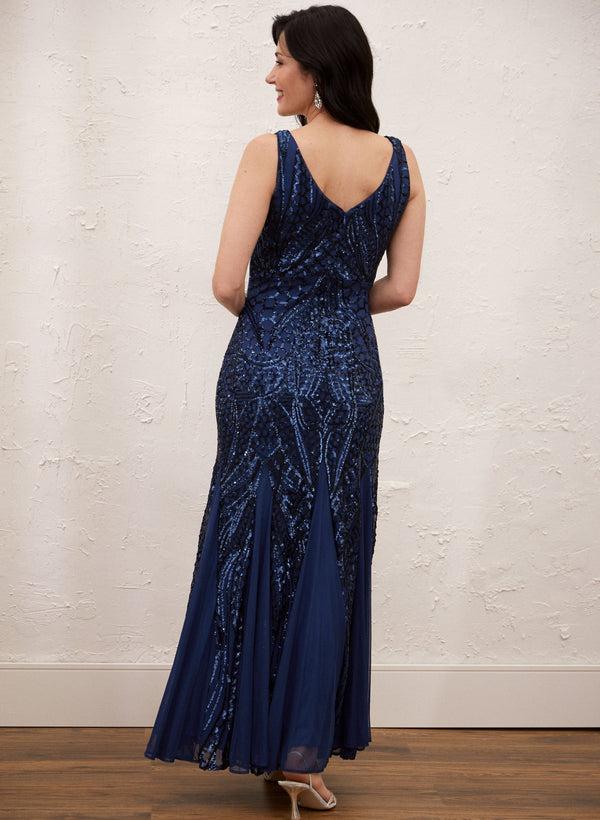 Laura V-Neck Sequin Dress