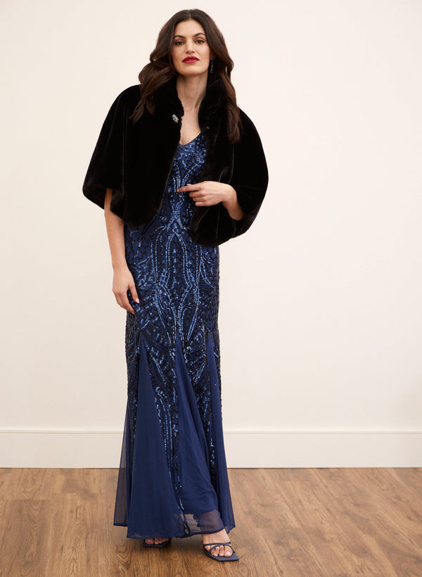 laura V-Neck Sequin Dress