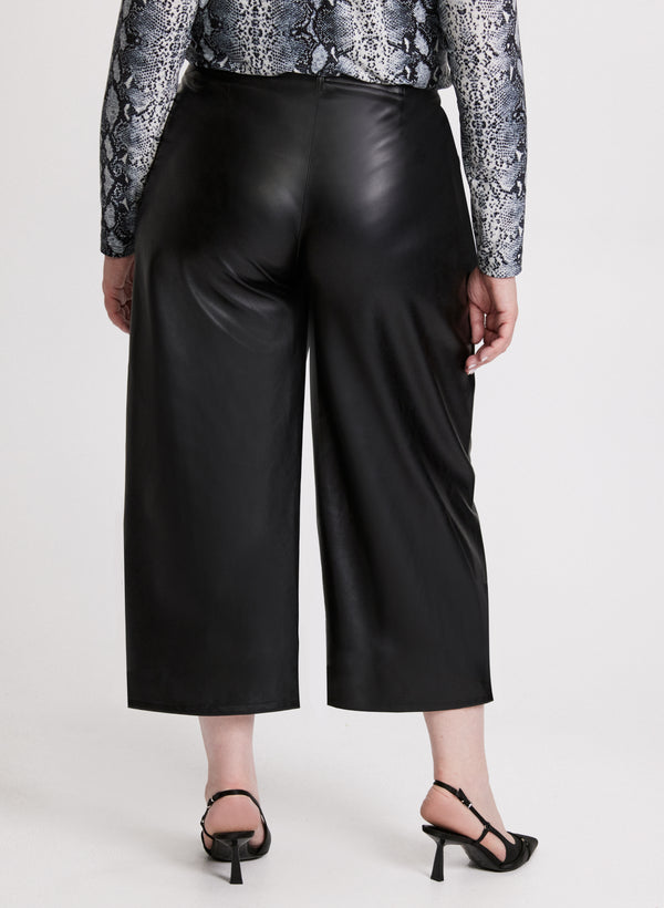 Laura Vegan Leather Culotte Pants
