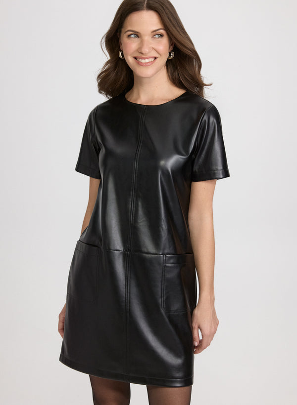 Laura Vegan Leather Dress