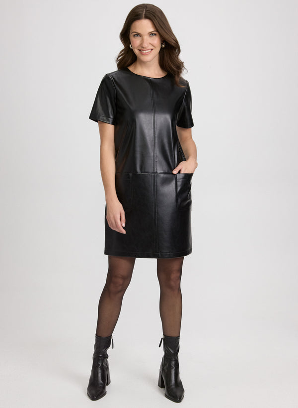 laura Vegan Leather Dress