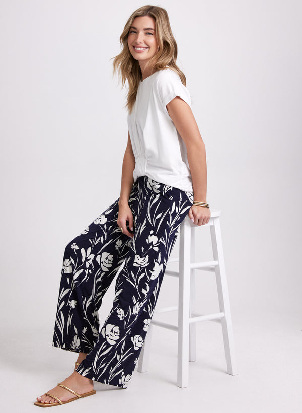 Laura Wide-Leg Floral Print Pants