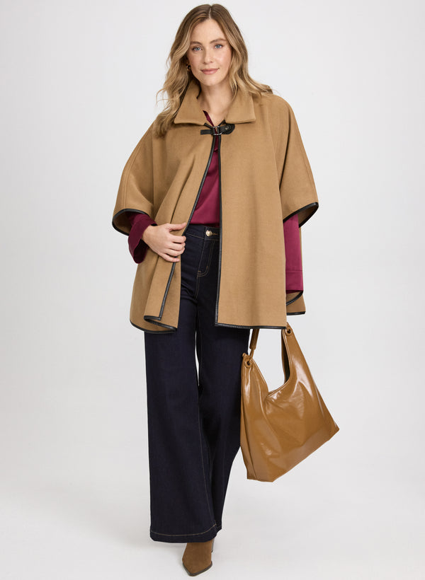 Laura Wool-Blend Poncho