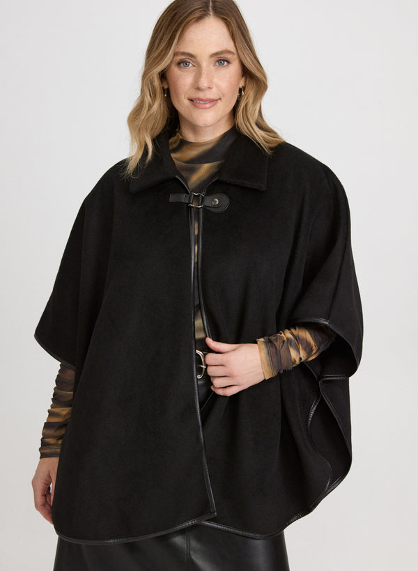 laura Wool-Blend Poncho
