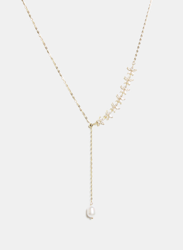 laura Y-Shaped Pearl Necklace