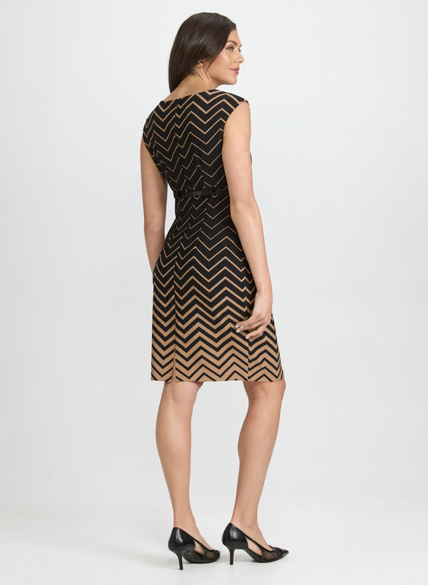 Laura Zigzag Print Dress