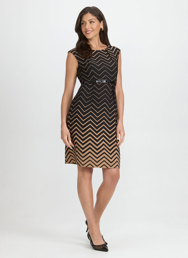 laura Zigzag Print Dress