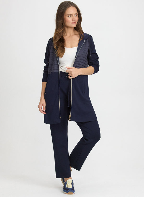 Laura Zip Nylon Trim Top