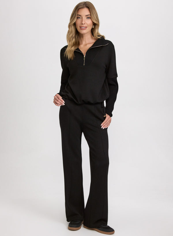 Laura Zip-Up Funnel Neck Top