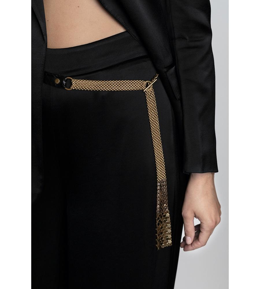 laura b Dominique Belt Black Python Gold (Only by order)