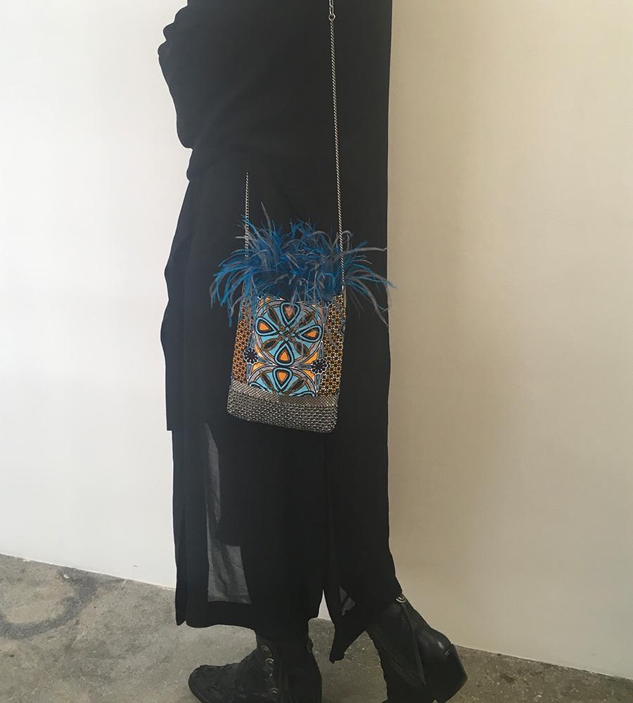 Laura B Africa Mobile Disco Bag Blue