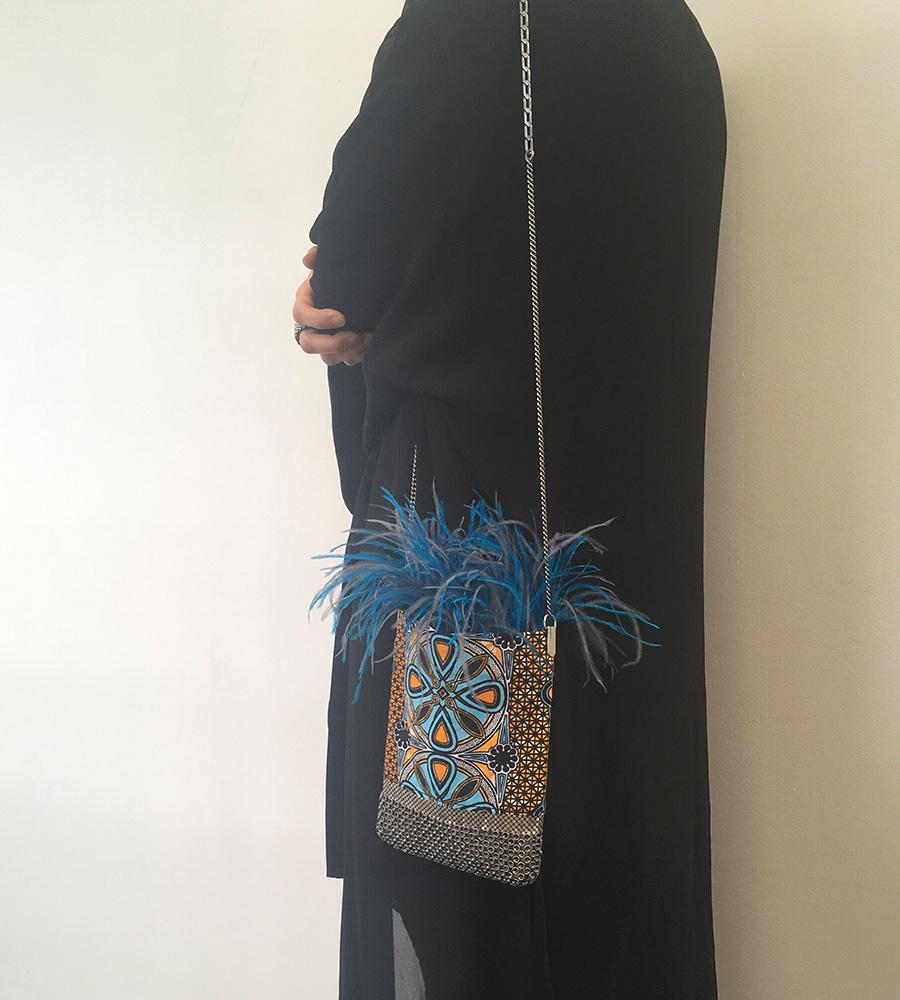 Laura B Africa Mobile Disco Bag Blue