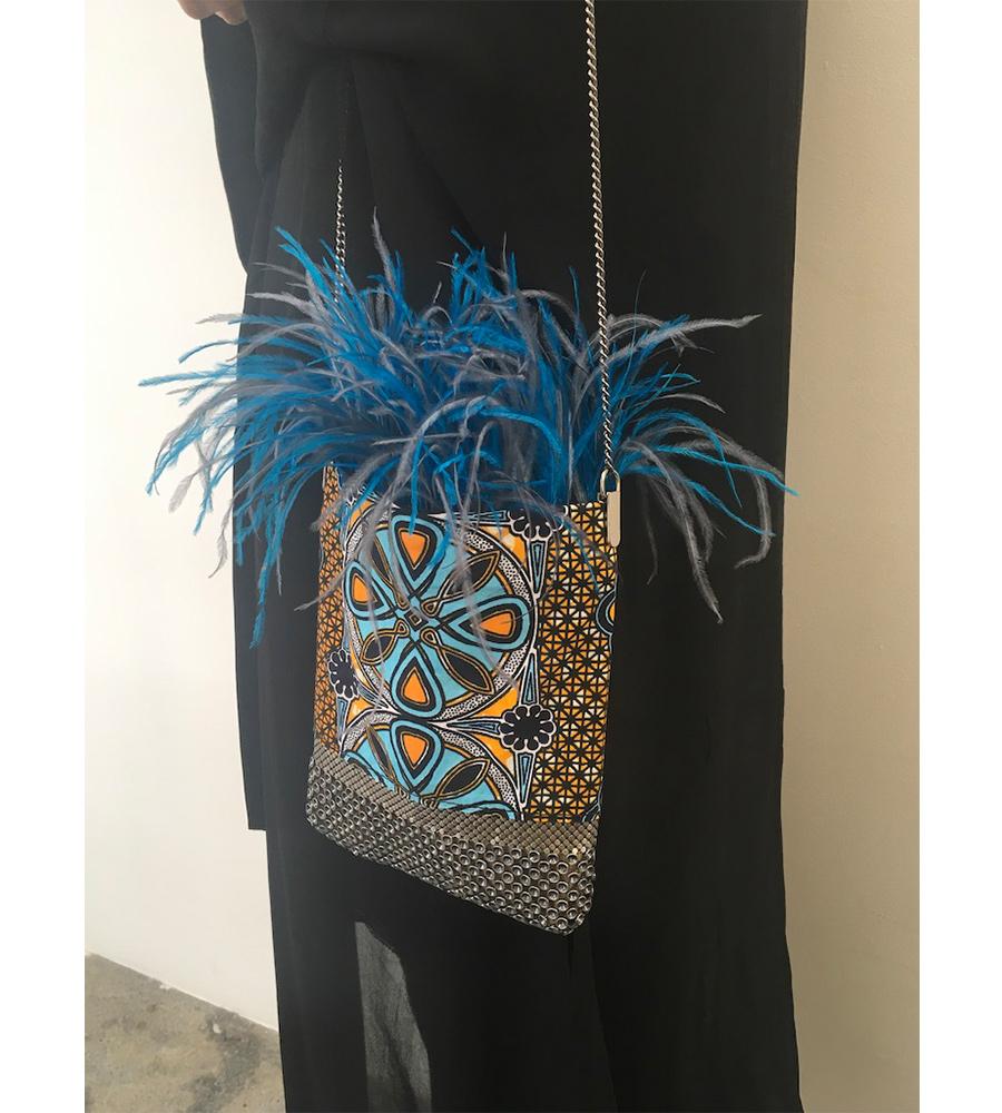 laura b Africa Mobile Disco Bag Blue