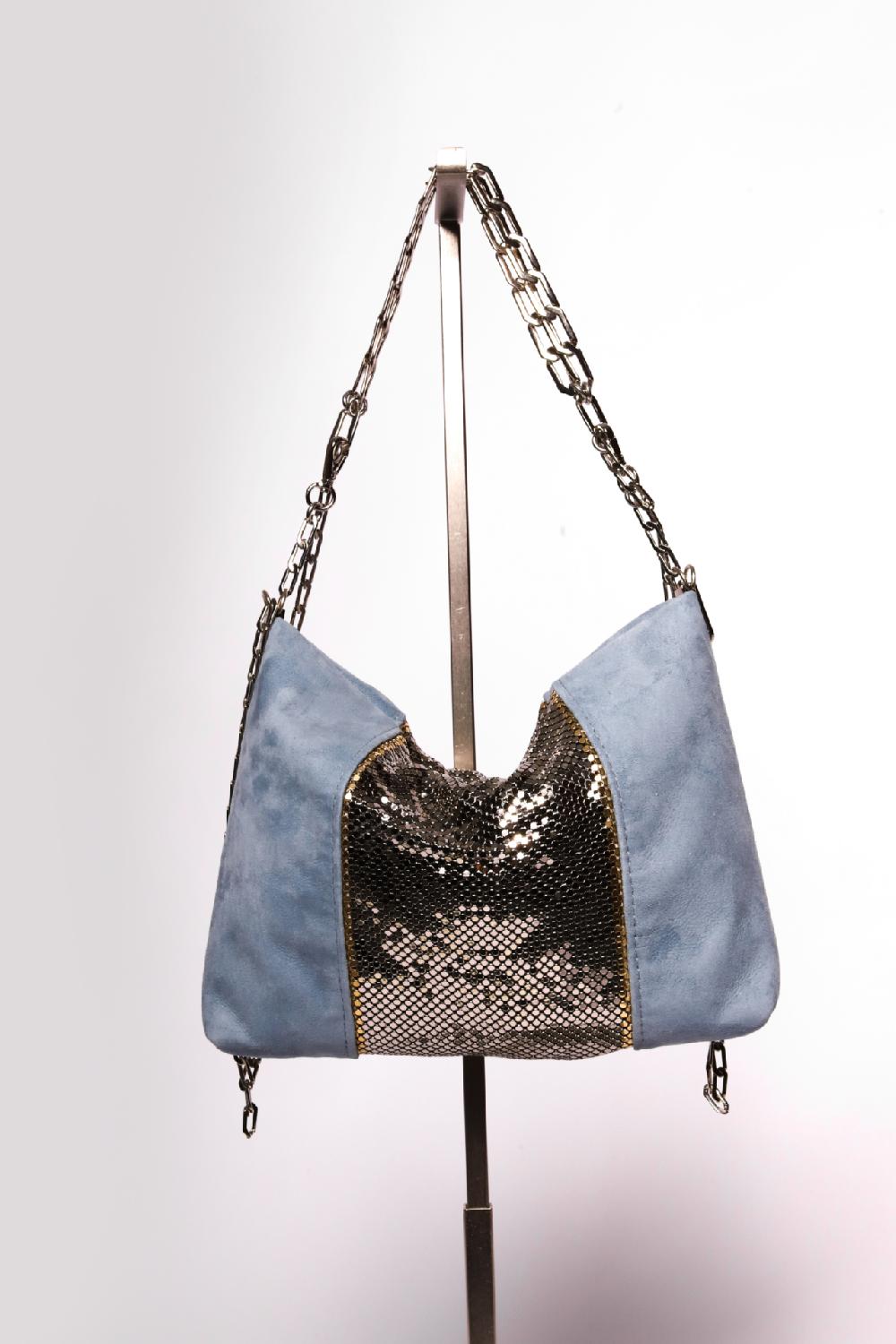 Laura B Alena Disco Bag Pale Blue