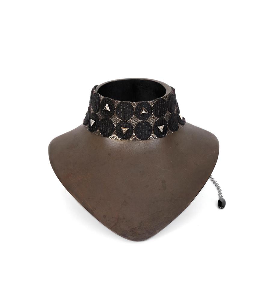 laura b Gold Steam Dots Choker
