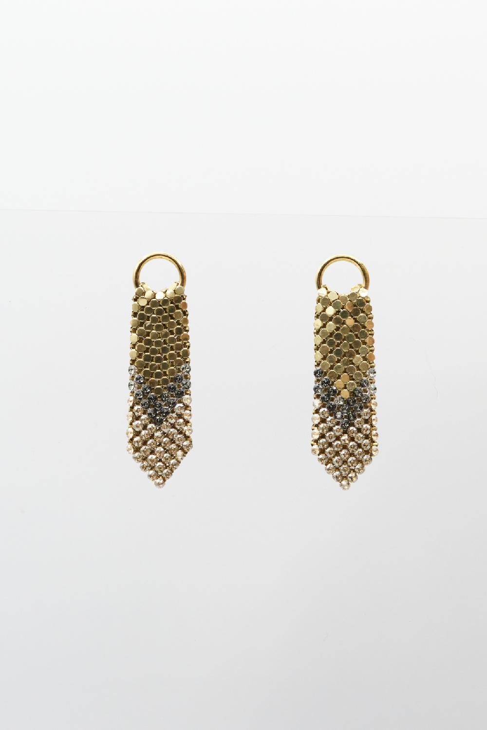 Laura B Gracious Earrings Gold-grey