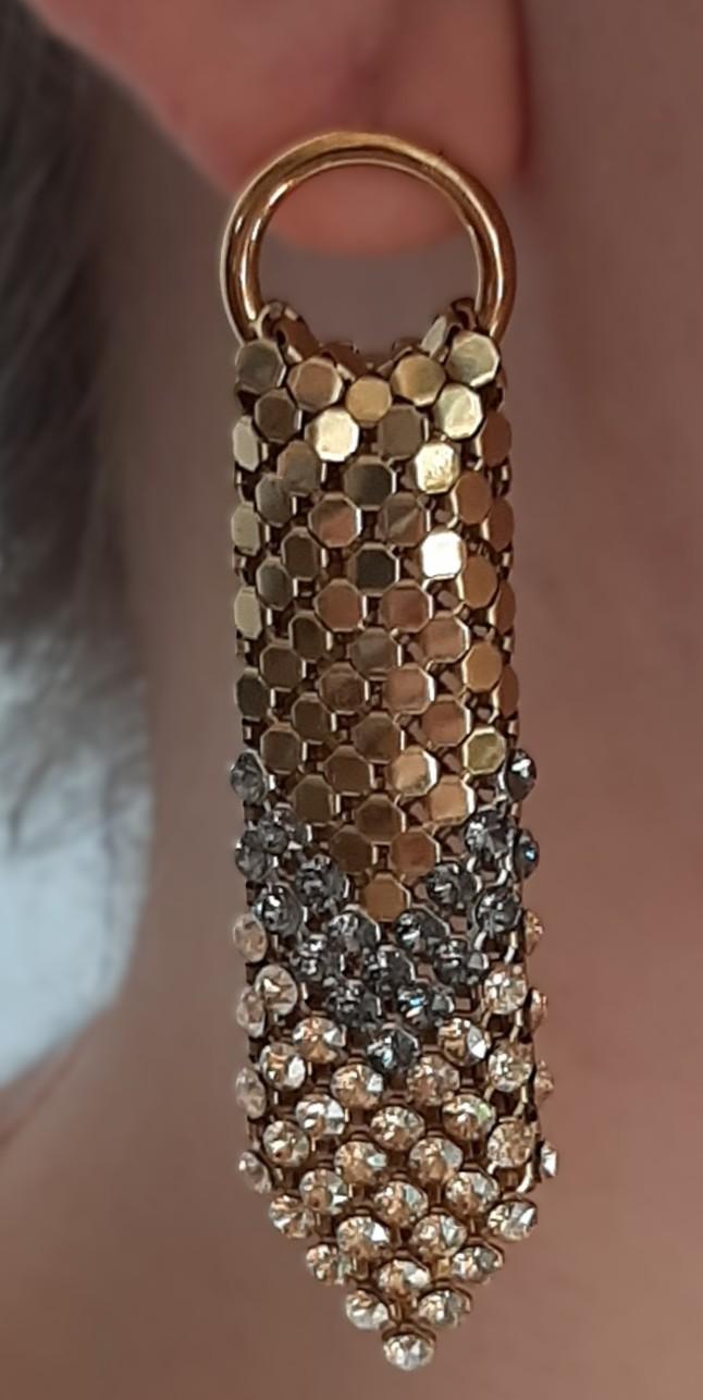 laura b Gracious Earrings gold-grey