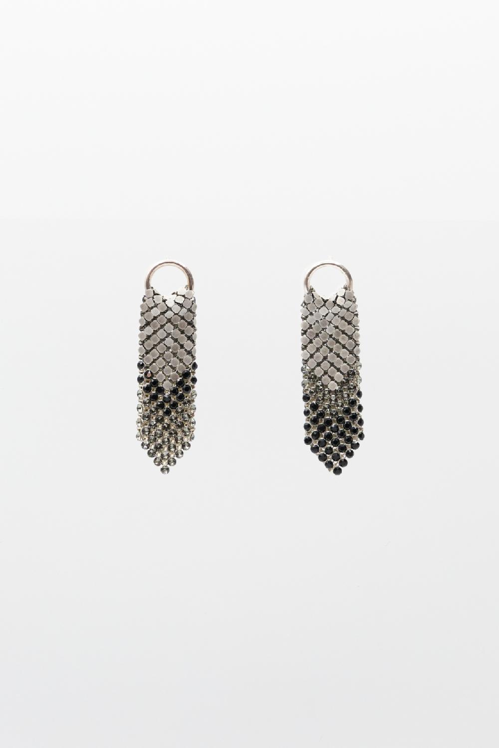 Laura B Gracious Earrings Silver-black