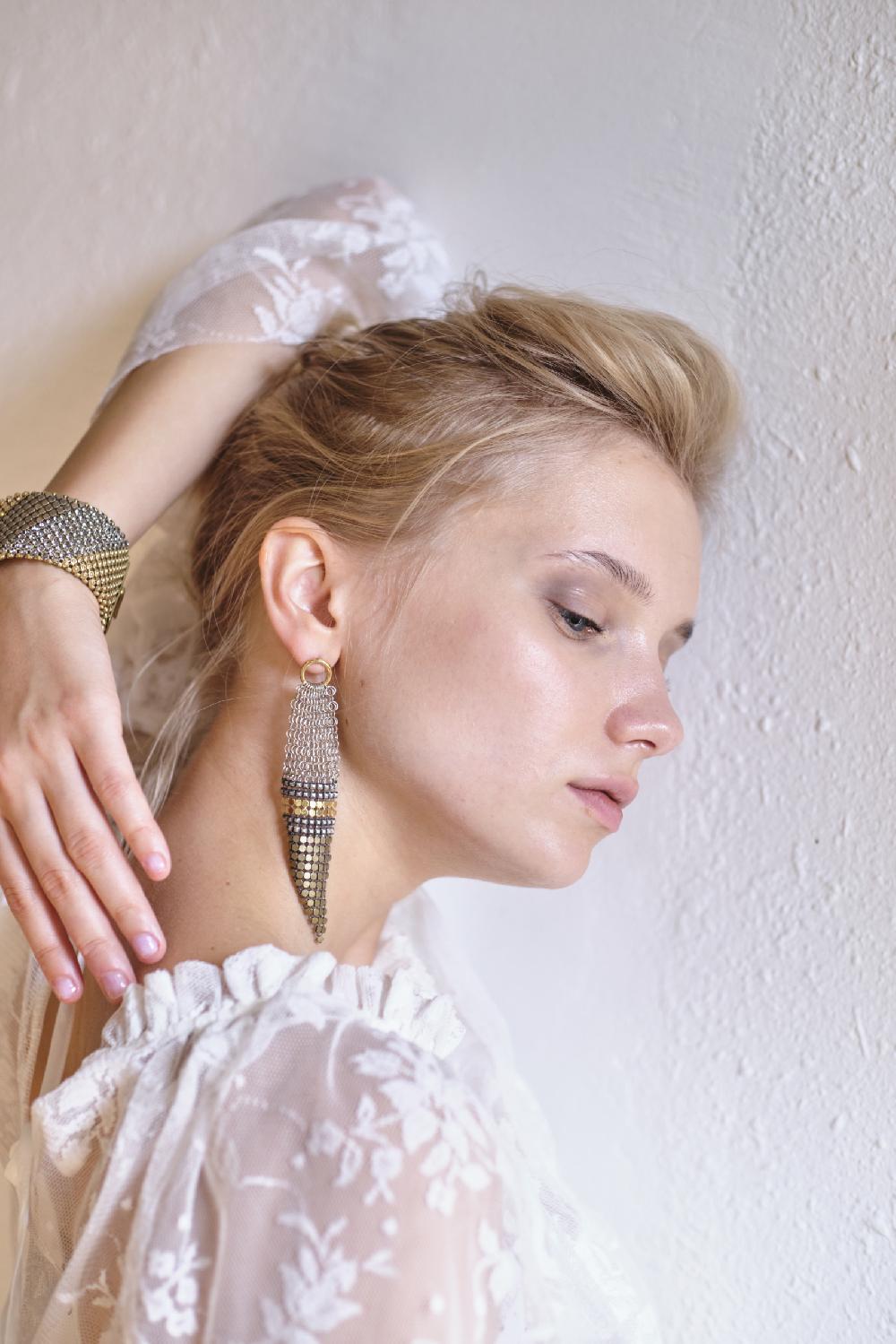 Laura B Jemma Earrings Doré-silver-gold